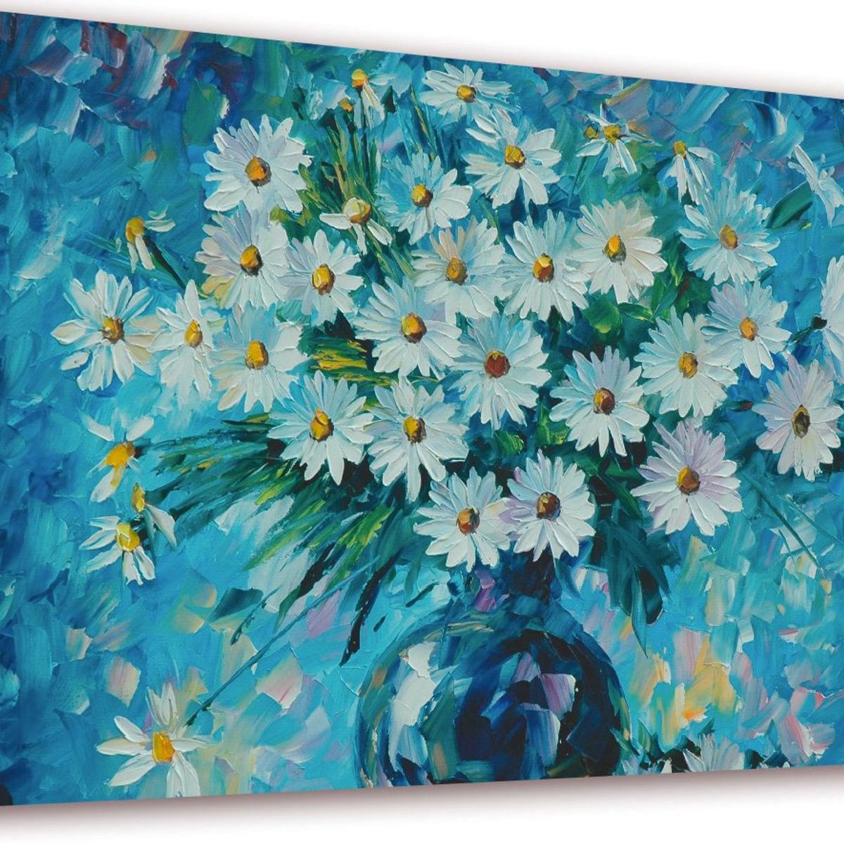 ART INDUSTRY - Cuadro 50x30 Cms Deco Tipo Oleo Margaritas 1