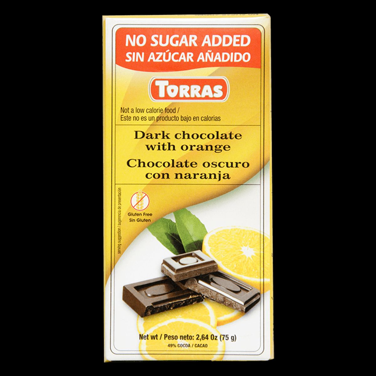 TORRAS - Tab.Chocol.Negro Naranja Sin Azucar 75Gr