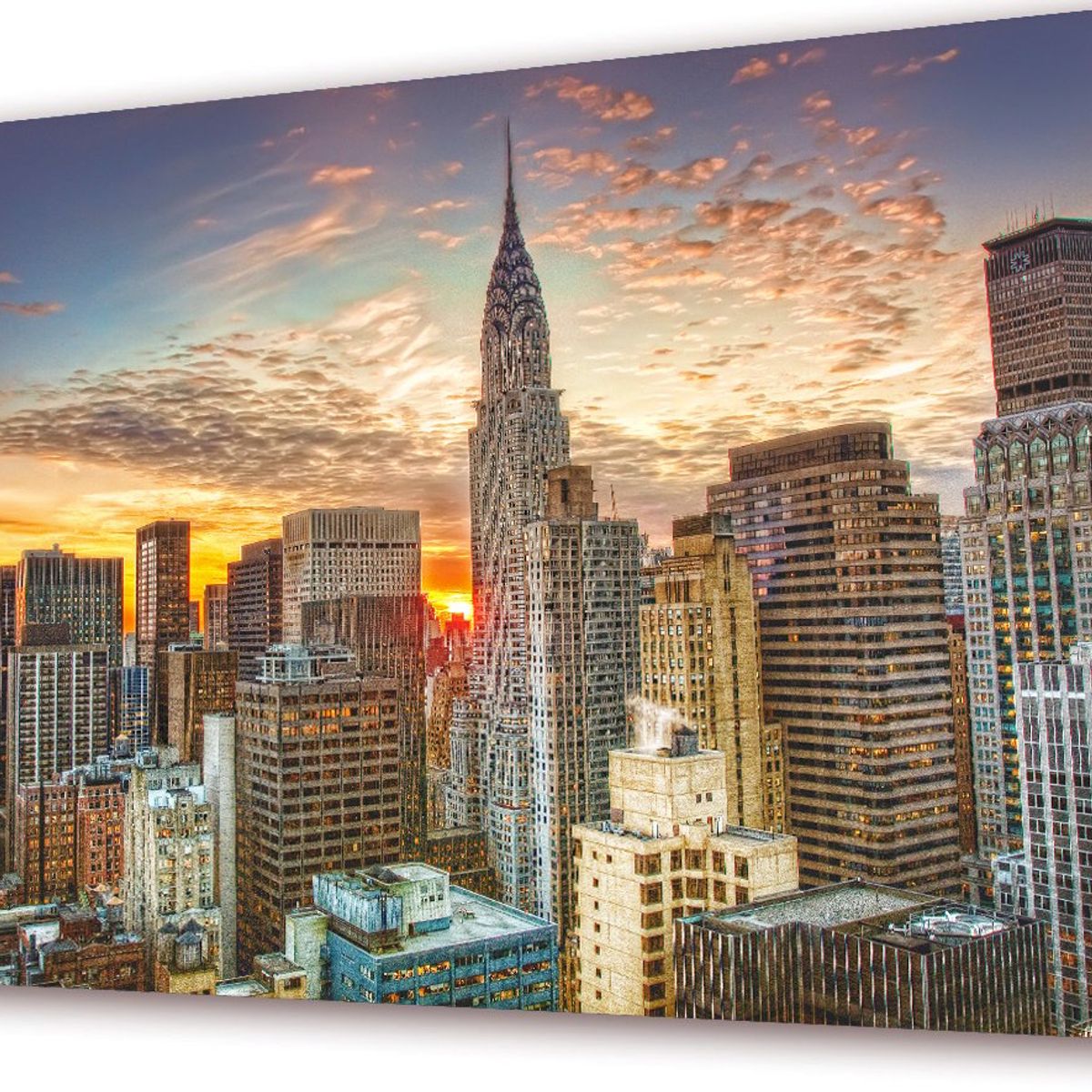 ART INDUSTRY - Cuadro 50x30cms Decorativo New York At Sunset