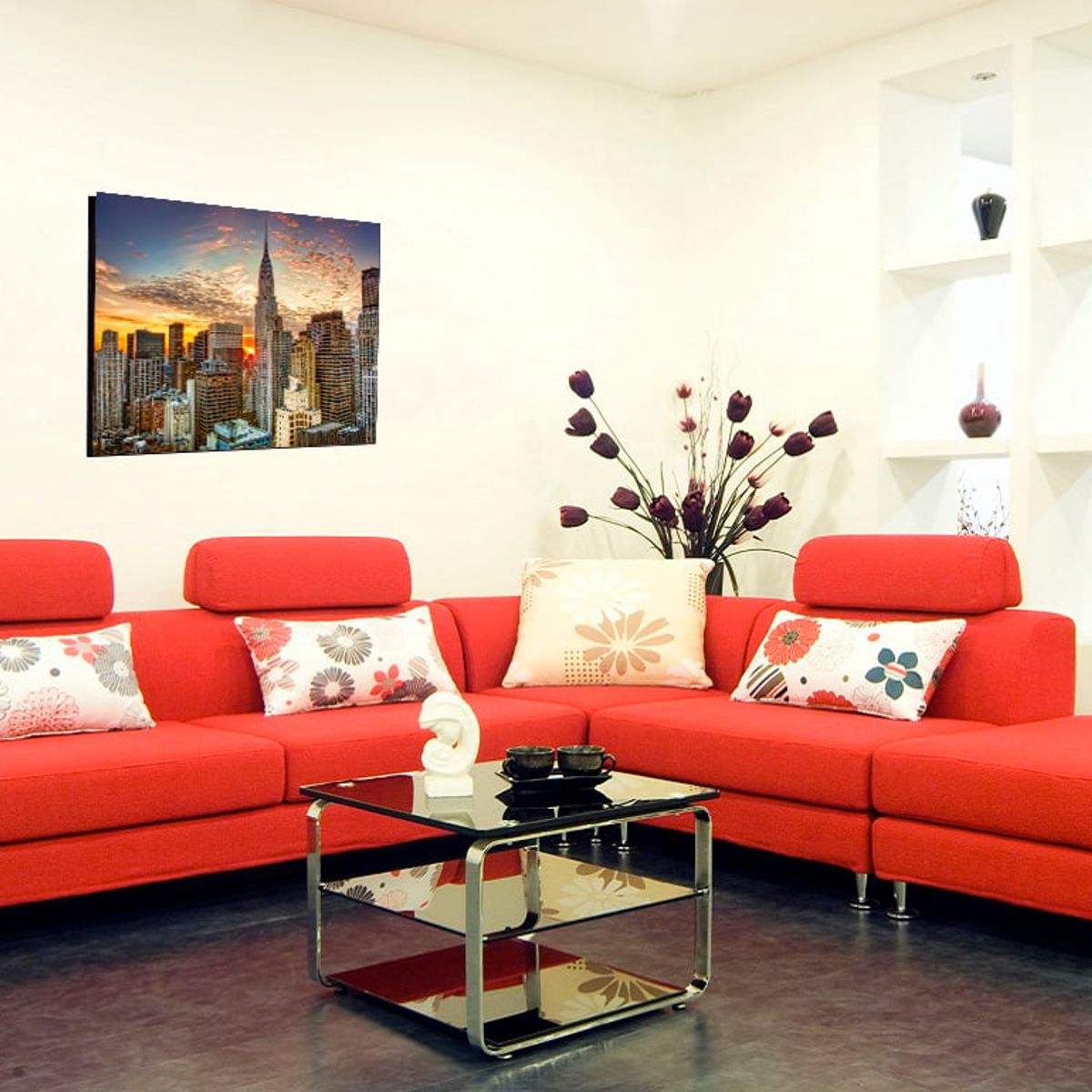 ART INDUSTRY - Cuadro 50x30cms Decorativo New York At Sunset