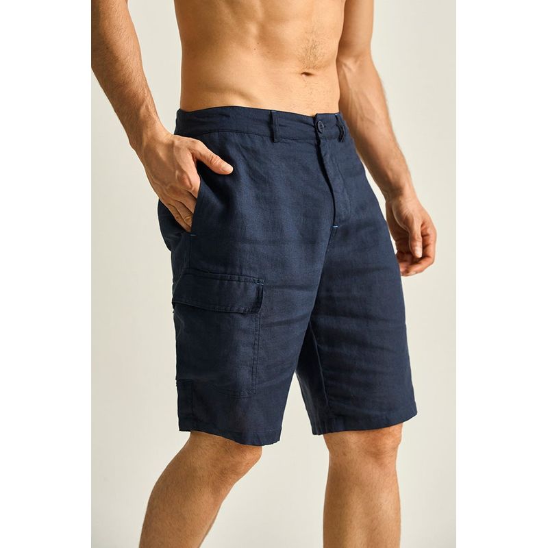 ILOT - BERMUDA CARGO SILUETA RELAJADA EN LINO BH39041S PARA HOMBRE