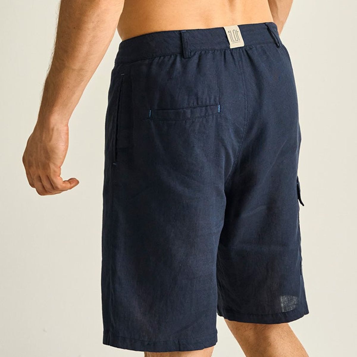 ILOT - BERMUDA CARGO SILUETA RELAJADA EN LINO BH39041S PARA HOMBRE