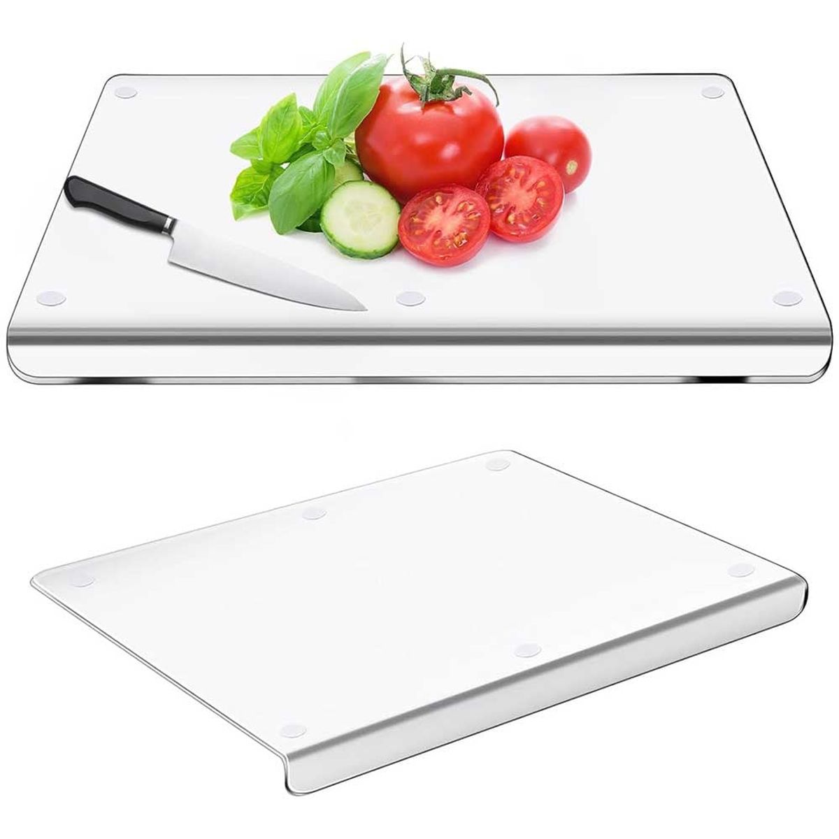 ONE PIXEL - Tabla Corta Alimentos Acrilica Protector Mesón Antideslizante 45x35cm