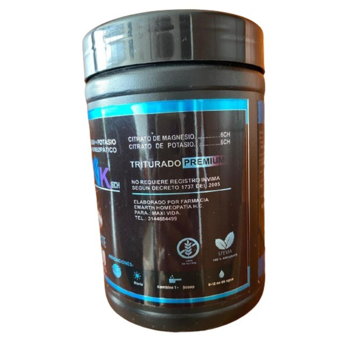 GENERICO - Citrato de magnesio + potasio en polvo x 500g grado homeopático