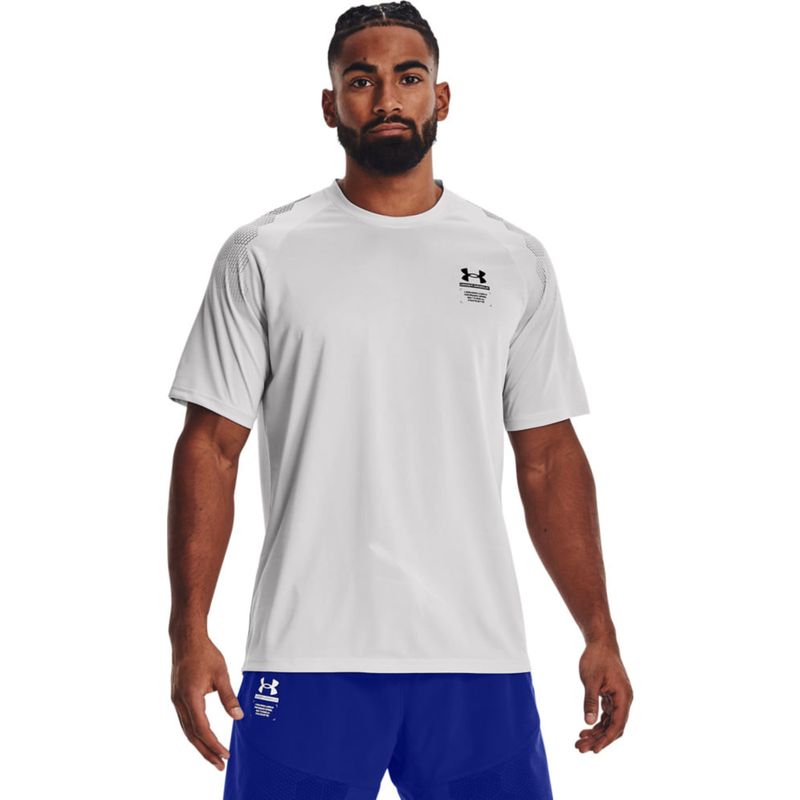 UNDER ARMOUR - Camiseta Hombre Under Armour ARMOURPRINT SS-GR Gris UNDER ARMOUR