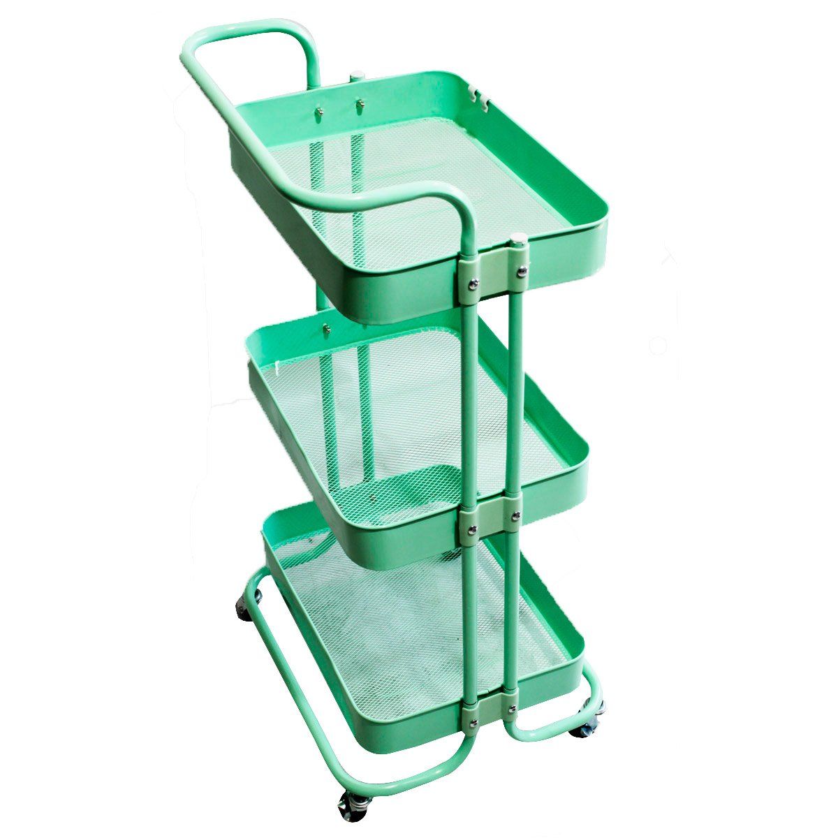 GENERICO - Carro cocina y baño de 3 canasta con ruedas
