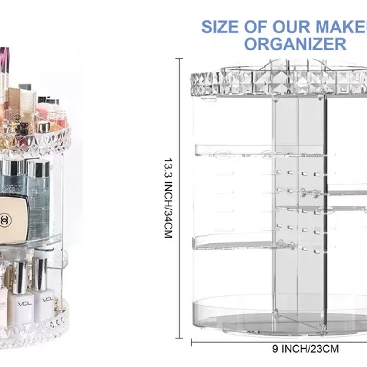 SKY - Organizador De Maquillaje Miserwe De Rotacin De 360 Grados