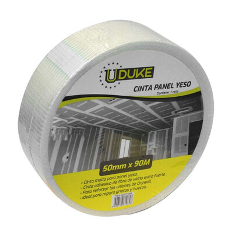 UDUKE - Cinta Malla Fibra De Vidrio 5 Cm X 90 Mts Drywall