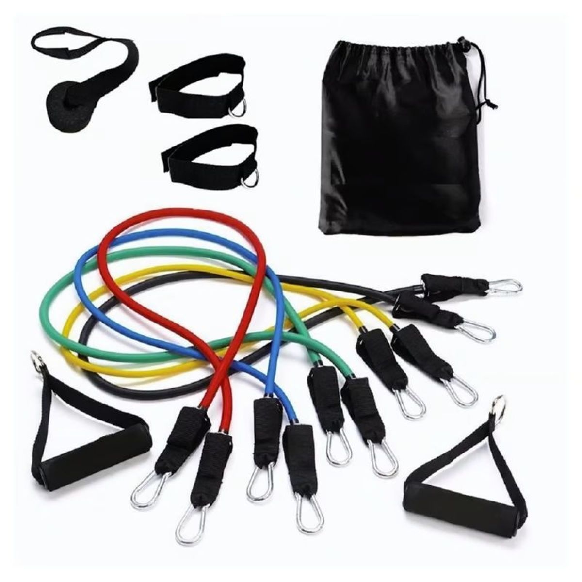 GENERICO - Kit Bandas Elásticas Tubulares Set 11 Piezas Juego Anclaje