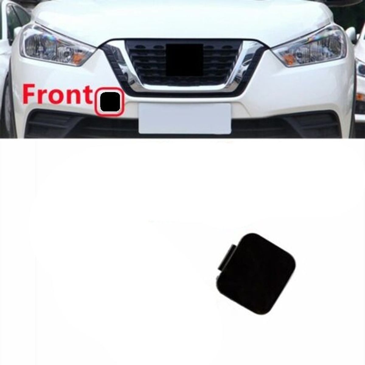 GENERICO - accesorios nissan kicks tapa gancho bomper delantero