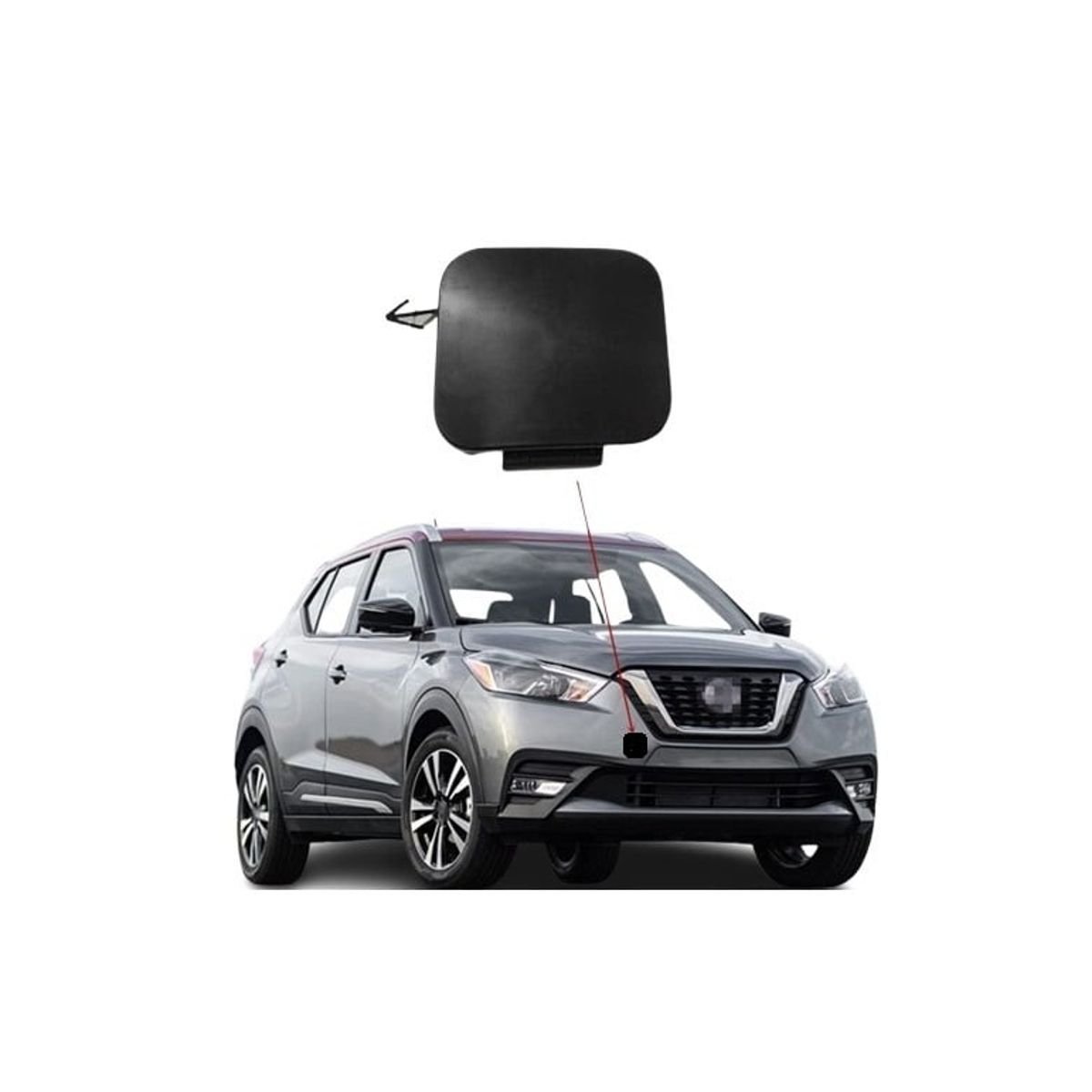 GENERICO - accesorios nissan kicks tapa gancho bomper delantero