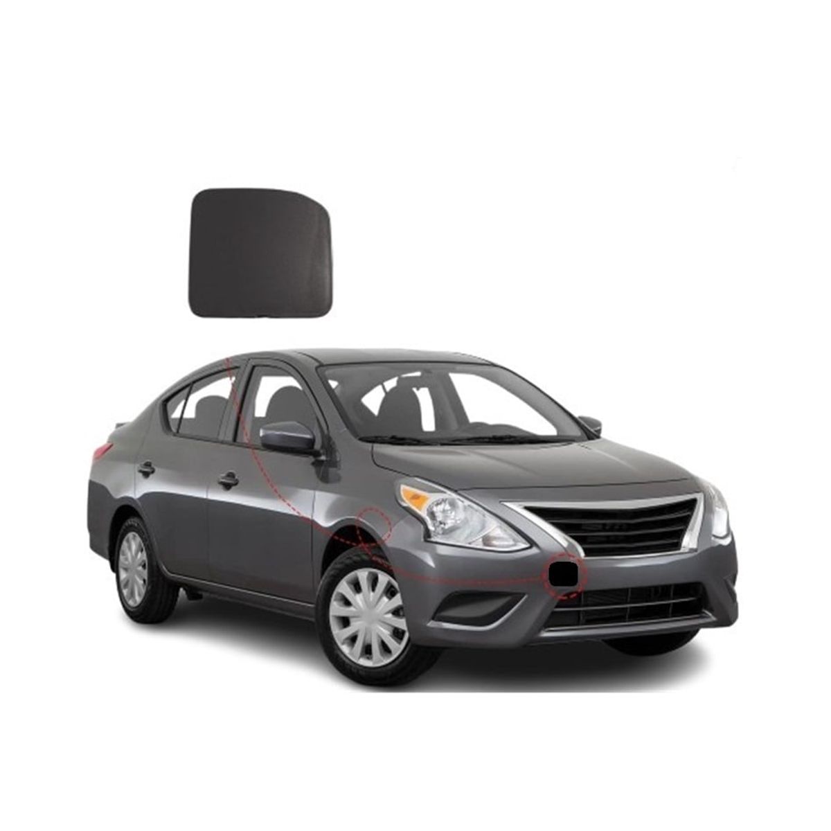 GENERICO - accesorios nissan versa tapa gancho bomper delantero