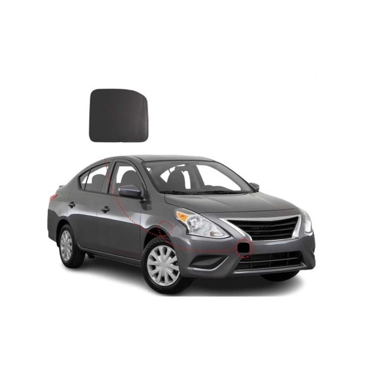 GENERICO - accesorios nissan versa tapa gancho bomper delantero