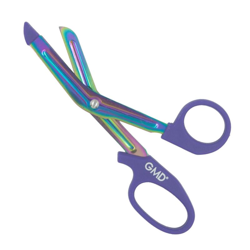 GMD - Tijera De Trauma 7 ½ Premium Marca Gmd Color Rainbow-Morado