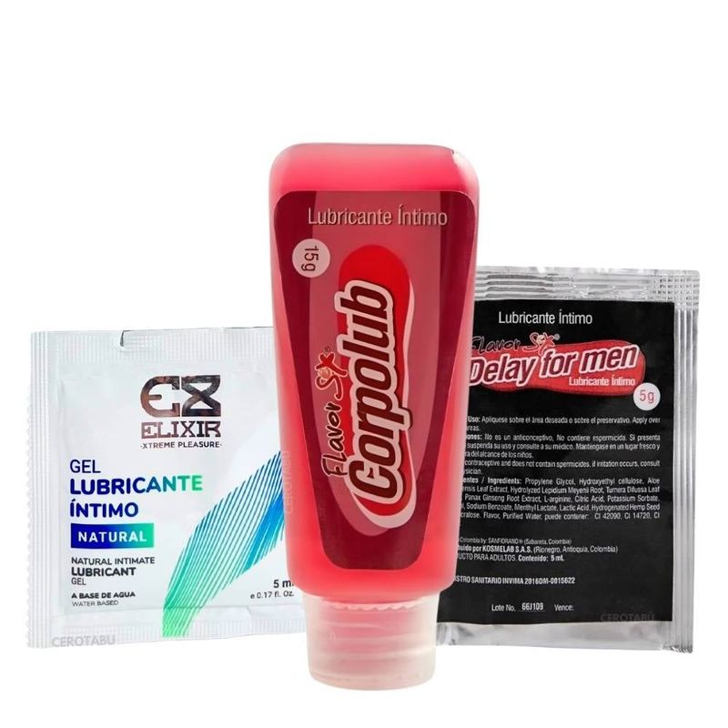 GENERICO - Kit x3 Lubricante Intimo Neutro + Anal + Retardante Sexual