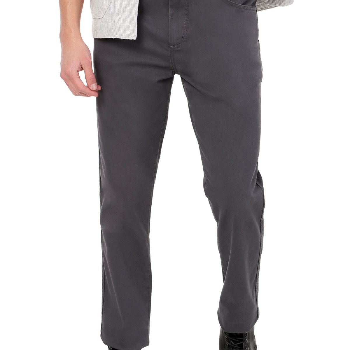 LEC LEE - Pantalón en dril Clásico Confort Lec Lee para Hombre Gris.-