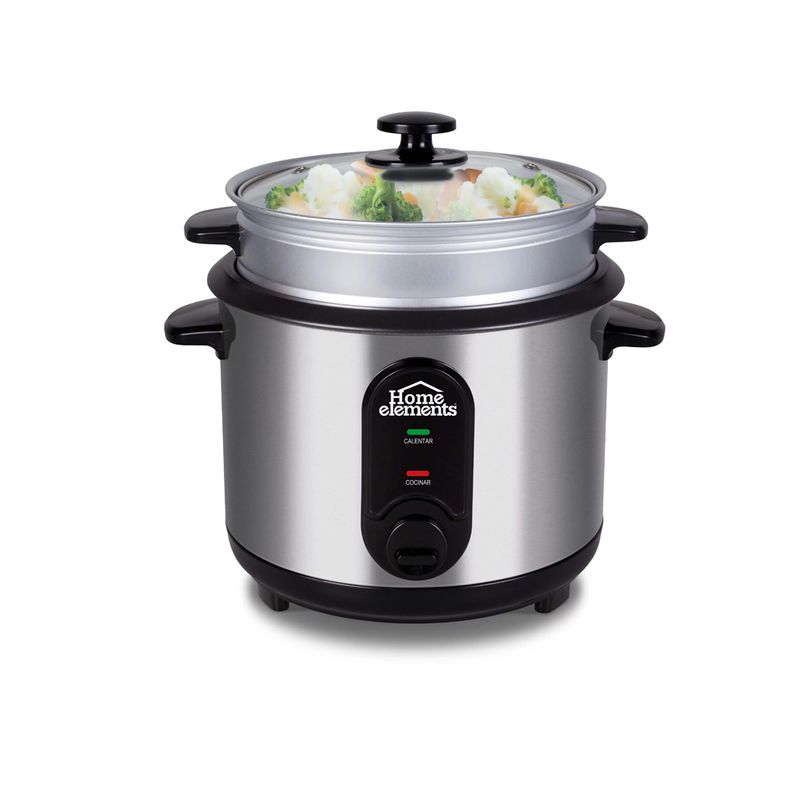HOME ELEMENTS - Olla Arrocera Home Elements en Acero Inoxidable de 1.8 L Con Vaporera