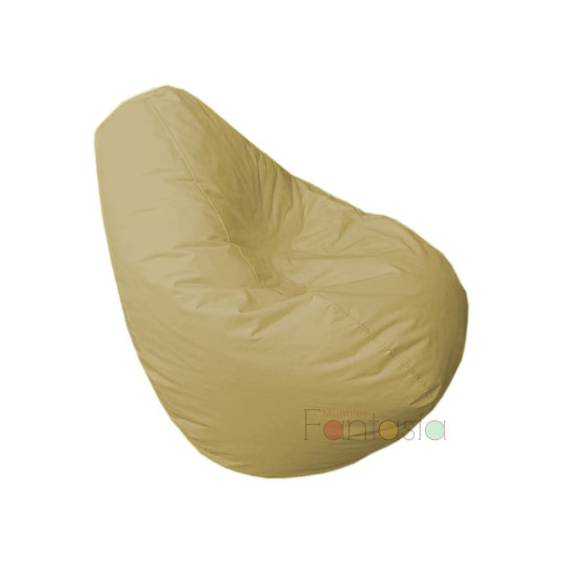 MUEBLES FANTASIA - Puff Pera Lona Mediano Beige Muebles fantasía