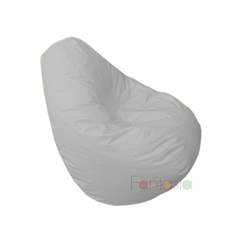 MUEBLES FANTASIA - Puff Pera Lona Mediano Blanco Muebles fantasía