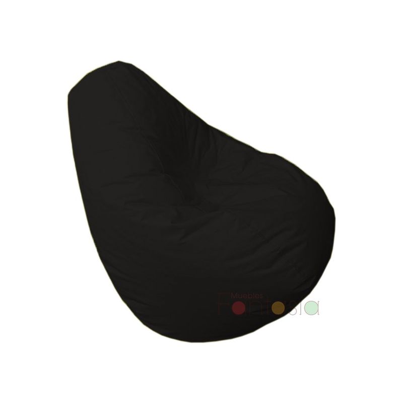 MUEBLES FANTASIA - Puff Pera Lona Mediano Negro Muebles fantasía