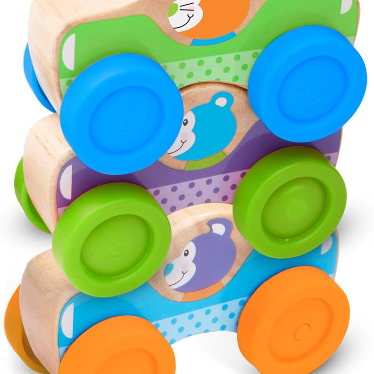 JUGANDO Y EDUCANDO - Juguete Didáctico Estimulación Carros Apilables Para Bebés