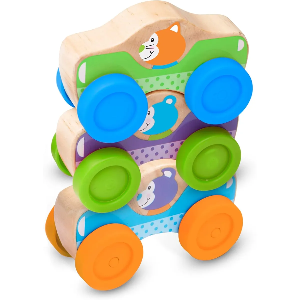 JUGANDO Y EDUCANDO - Juguete Didáctico Estimulación Carros Apilables Para Bebés
