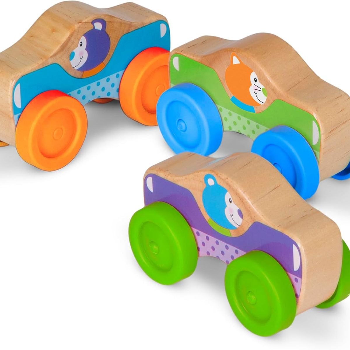 JUGANDO Y EDUCANDO - Juguete Didáctico Estimulación Carros Apilables Para Bebés