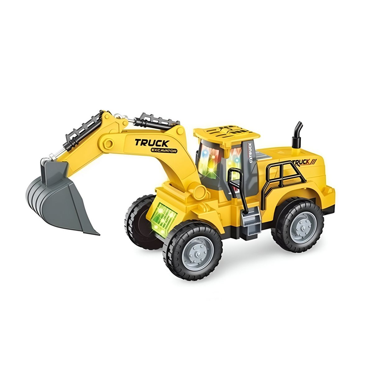 GENERICO - Retroexcavadora Bulldozer Luces Sonido Movimiento + Baterias