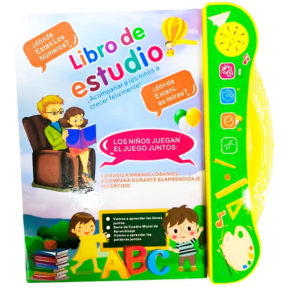 GENERICO - Libro De Estudio Aprendizaje Juguete Niño Sonido Interactivo