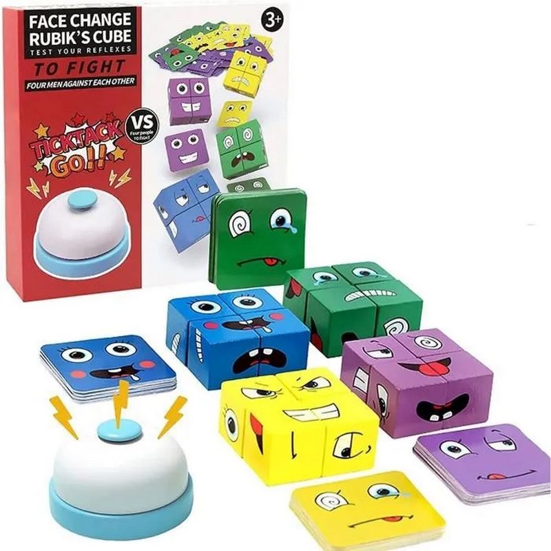GENERICO - Juego Mesa Emojis Caras Smiling Face Cubos Trendy Agilidad