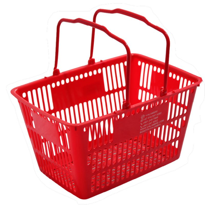 GENERICO - Canasta Plástica De 12.5 Litros Por Unidad rojo