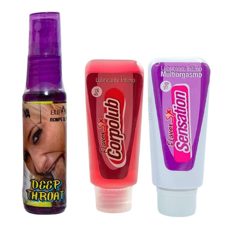 GENERICO - Kit Garganta Profunda + Lubricante Intimo Anal + Multiograsmos