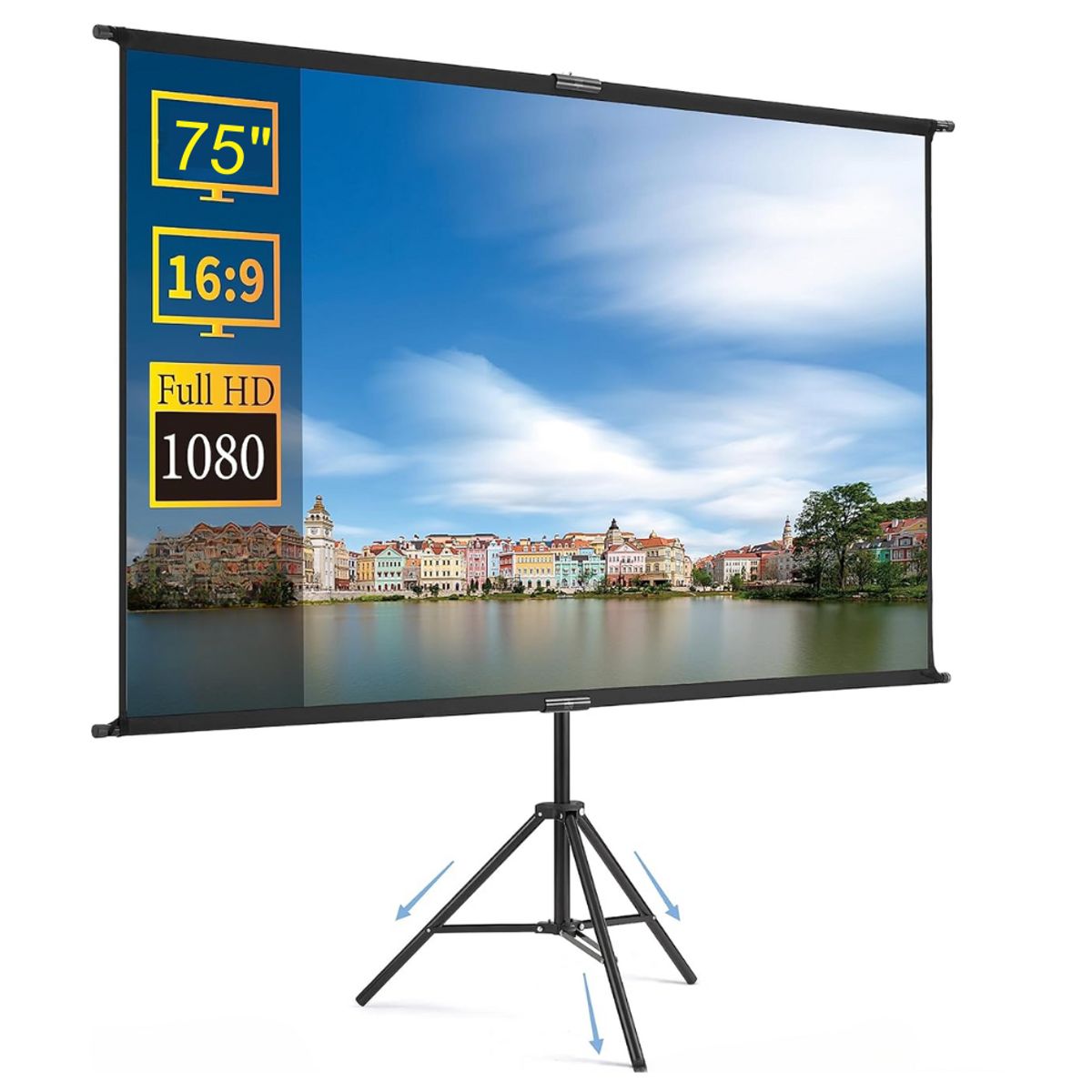 GENERICO - Telon 72 Pulgadas Para Proyector Video Beam Con Tripode 2mts