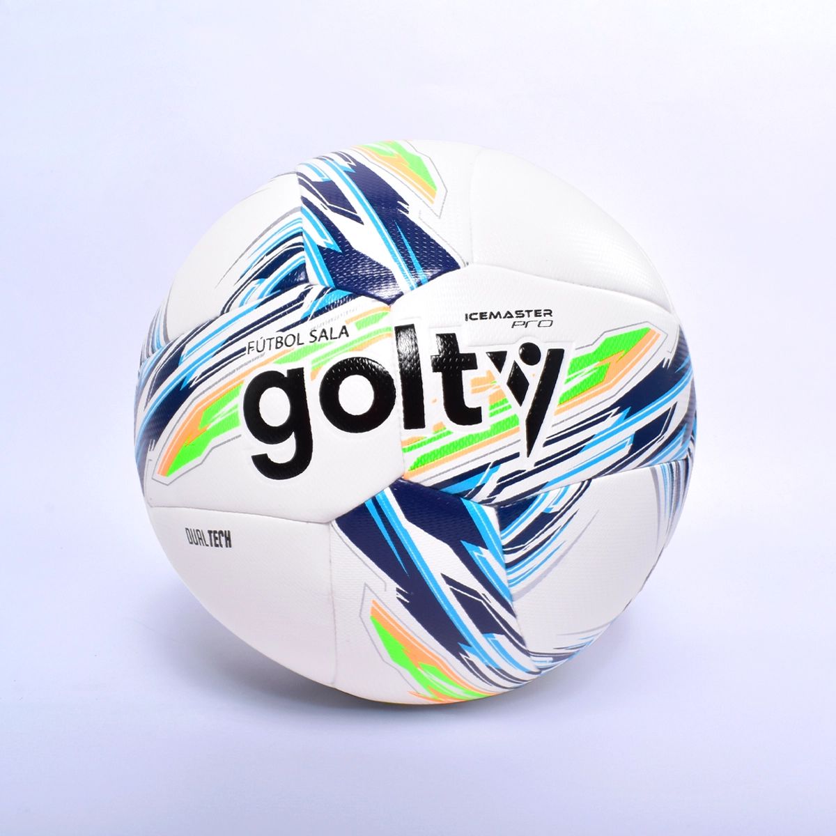 GOLTY - Balón De Fútbol Sala Pro Golty Golty Ice Master Verde-Azul Dualtech