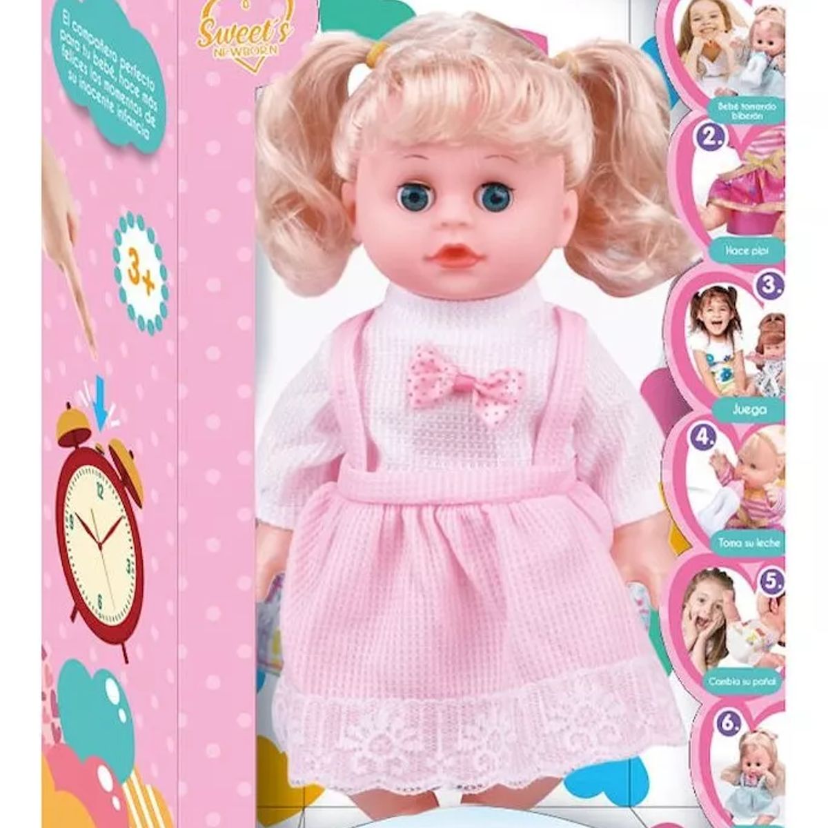 JUGANDO Y EDUCANDO - Juguetes Muñeca Interactiva Con Accesorios Para Niñas