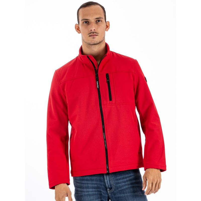 CALVIN KLEIN - Chaqueta Roja Rompeviento Suave Con Cremallera Calvin Klein