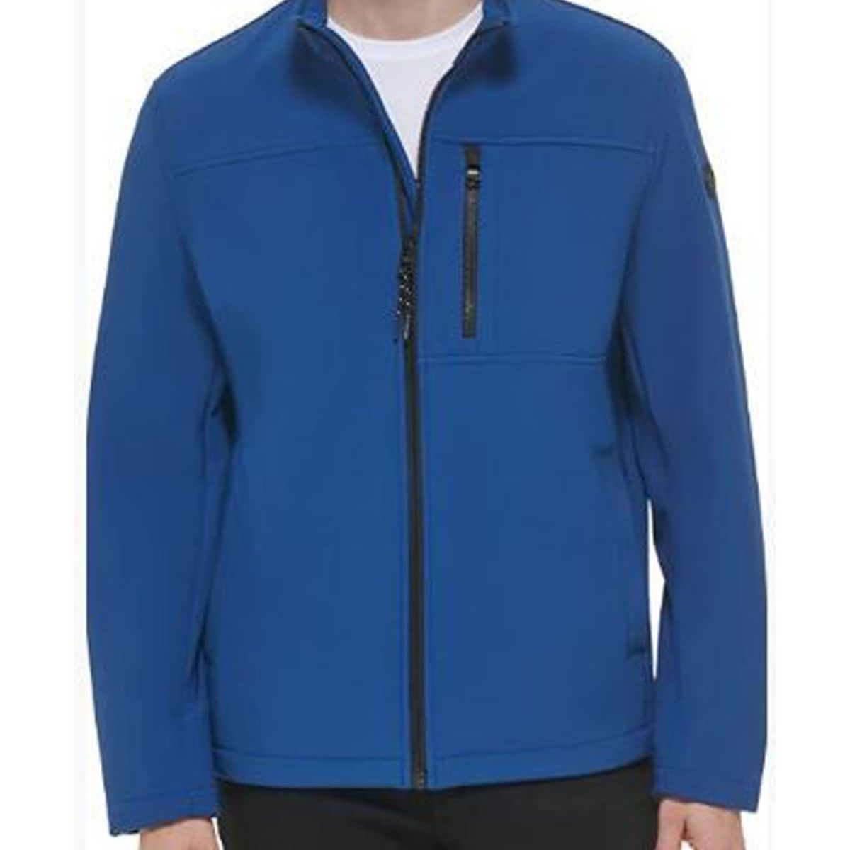 CALVIN KLEIN - Chaqueta Azul Rompeviento Suave Con Cremallera Calvin Klein