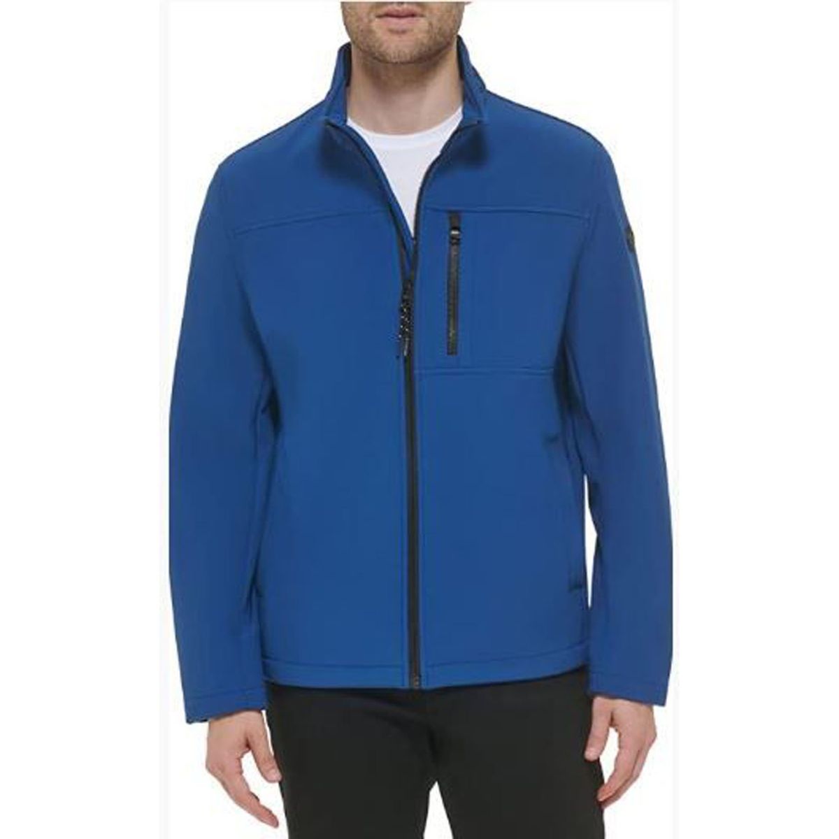 CALVIN KLEIN - Chaqueta Azul Rompeviento Suave Con Cremallera Calvin Klein