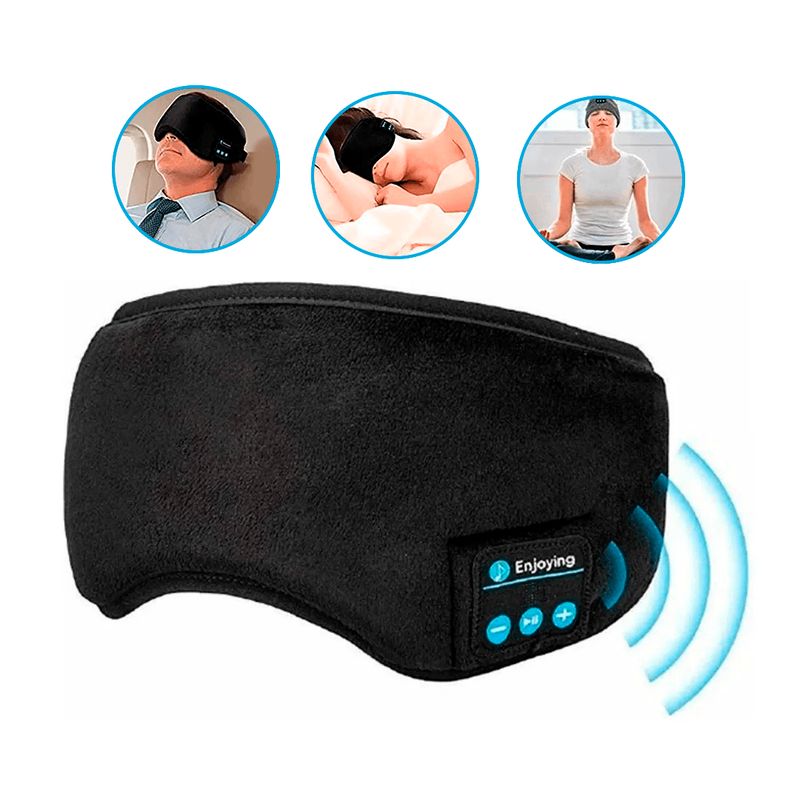 GENERICO - Antifaz Ajustable Para Dormir Cubre Ojos Bluetooth Musica