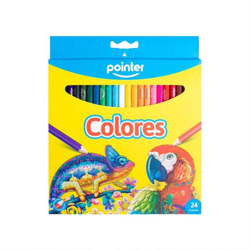 POINTER - Caja De Colores Lápices Redondos 24 Unidades Para Niños
