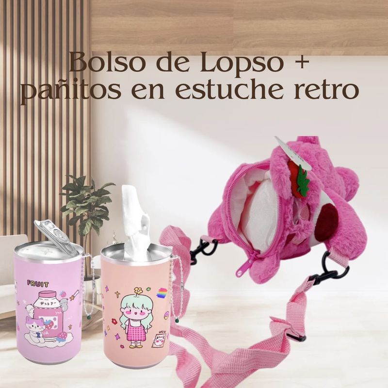 TOYLAND - Bolso Oso Lotso suave tierno comodo + Lata de pañitos