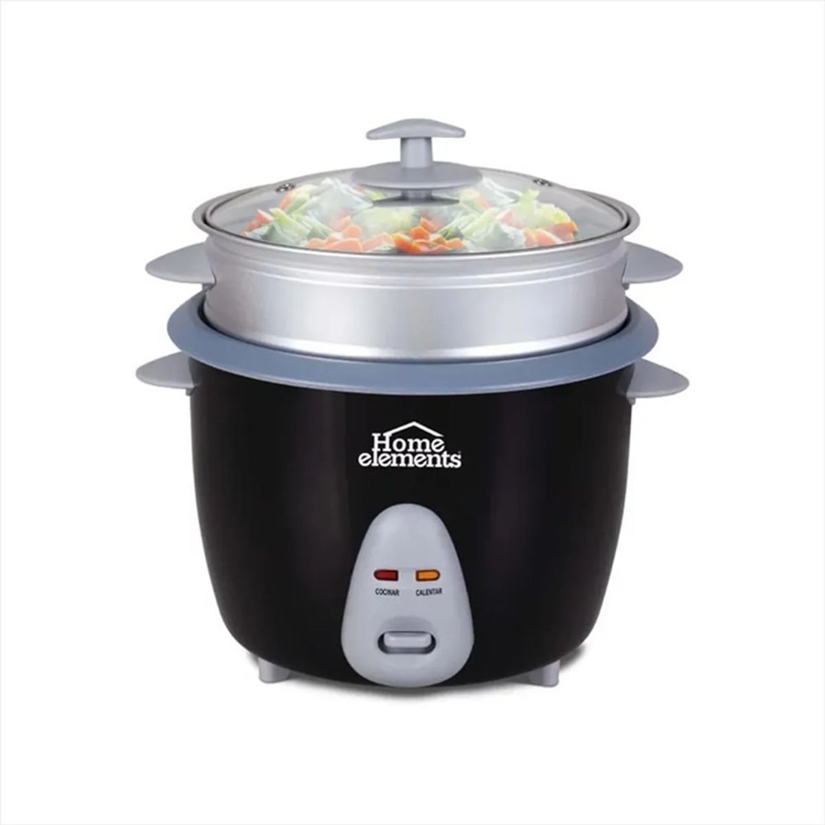 HOME ELEMENTS - Olla Arrocera Home Elements de 1,8 Libras Negra