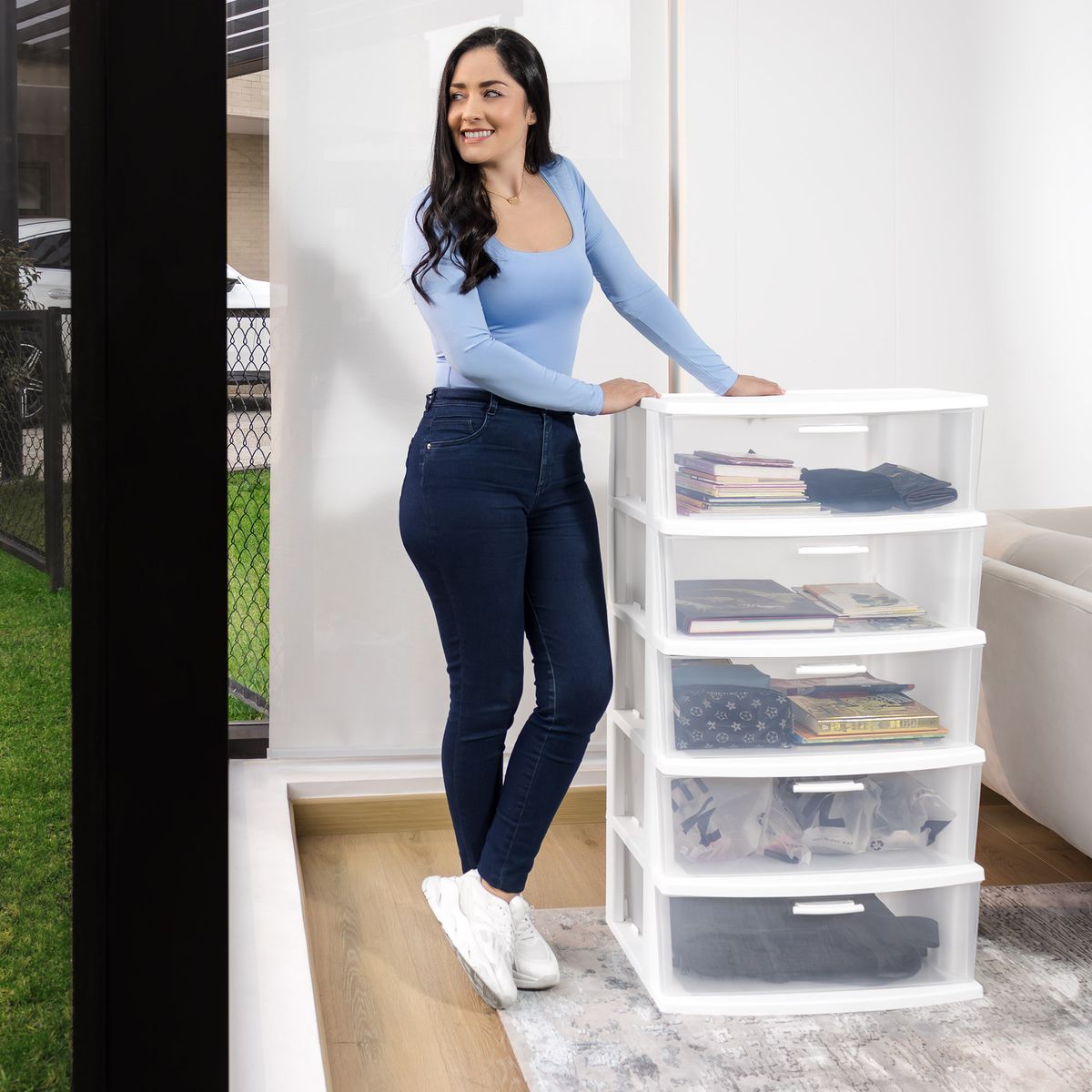 PLASTICOS MQ - Comoda Cajonero Organizador 5 Cajones Eclypse Marca Mq