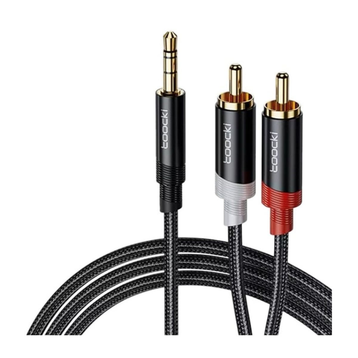 GENERICO - Cable De Audio Auxiliar 3.5mm A 2 Rca Macho De 2 Metros