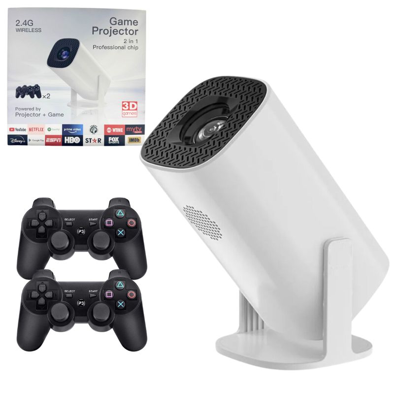 GENERICO - Proyector Video Beam Wifi 5g Android Game 2 Controles P300