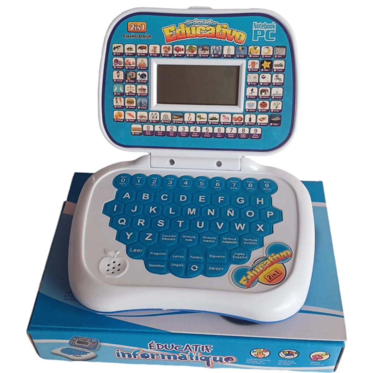 INFANTILES CAJUROMIX - Mini Computador Portatil Educativo Azul