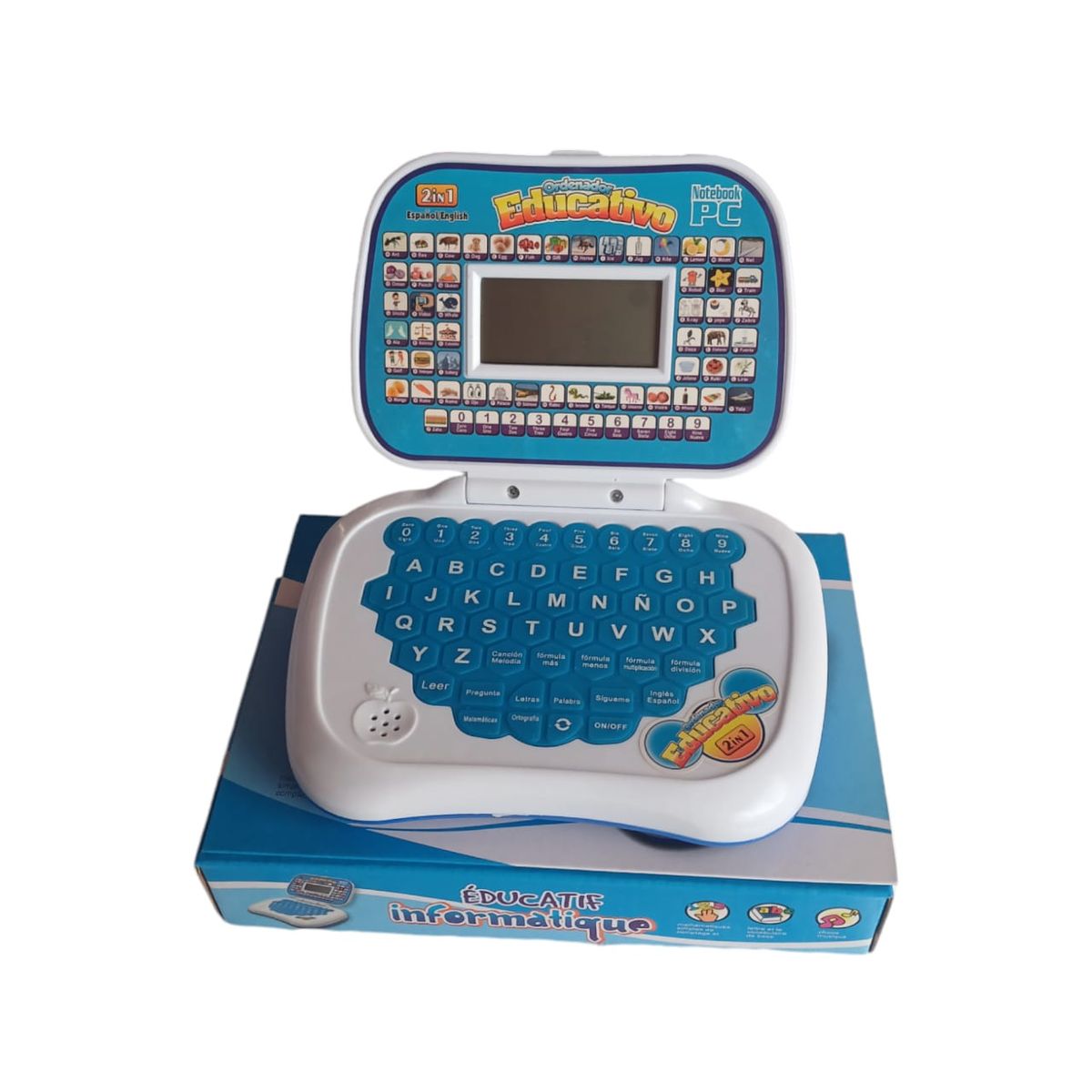 INFANTILES CAJUROMIX - Mini Computador Portatil Educativo Azul