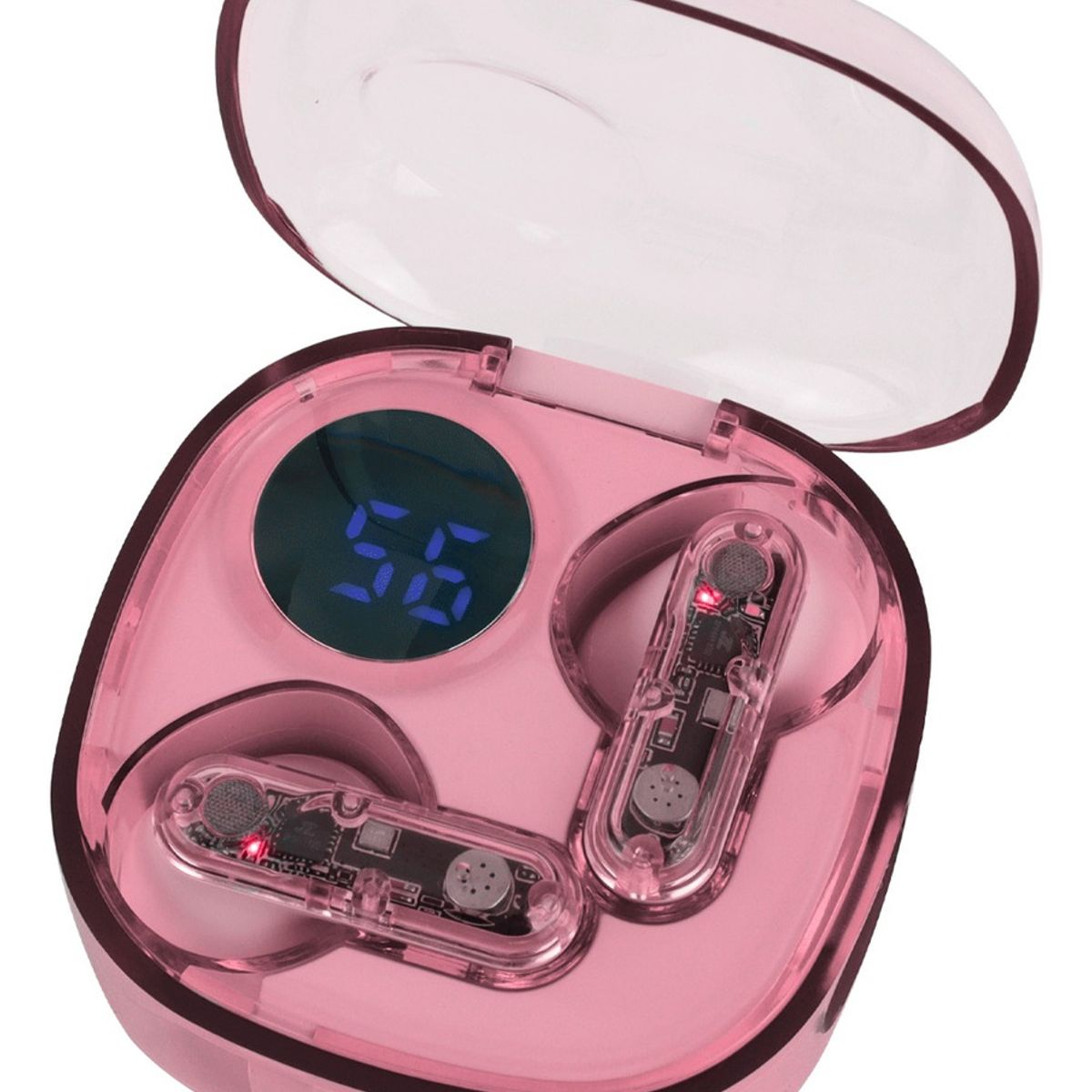 JALTECH - Audífonos Inalámbricos Tws Free Plus Con Sonido Envolvente Rosa