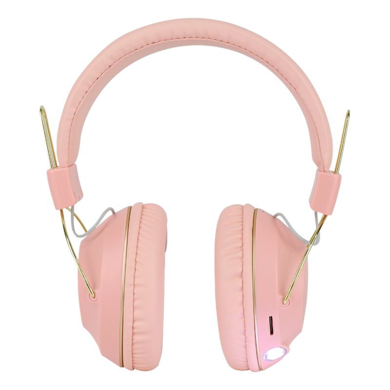 JALTECH - Audífonos Bluetooth Top Led Con Gran Alcance Rosa
