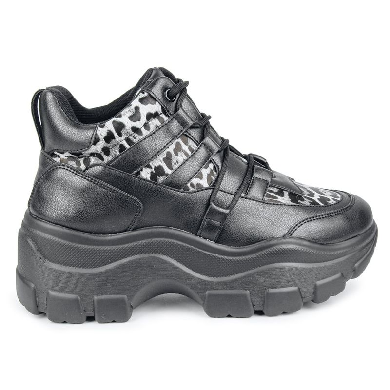 PRICE SHOES - Priceshoes Tenis Moda Mujer 622KL01112-007NEGRO